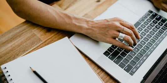 Person learning on a laptop